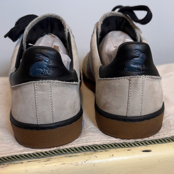 Paul Smith Black/Cream Embroidered Rainbow Stripe Sneakers, Men's 9.5 - Picture 4 of 11